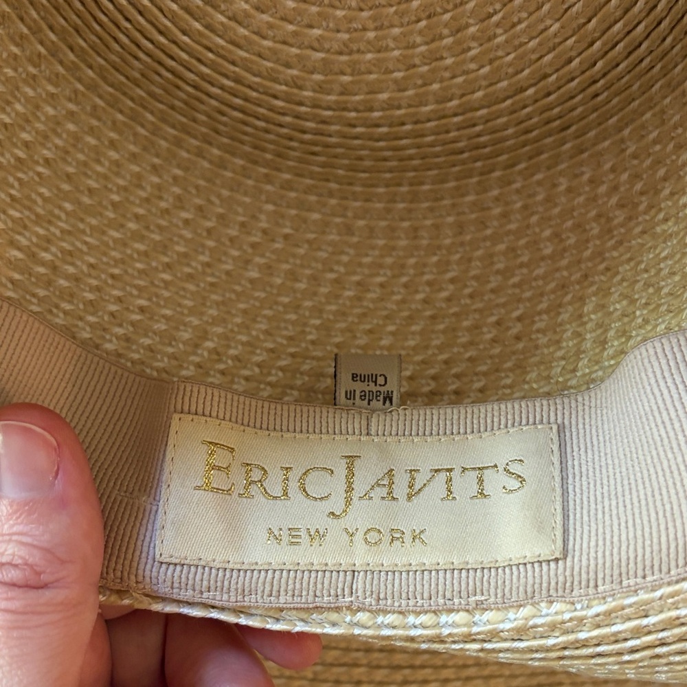 Wide-Brim Straw Sun Hat - Natural Beige - Picture 6 of 13